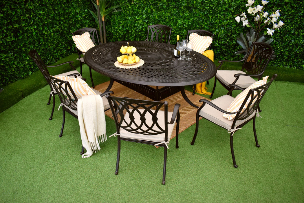 Modena Eight Seat Dining Suite - Bronze