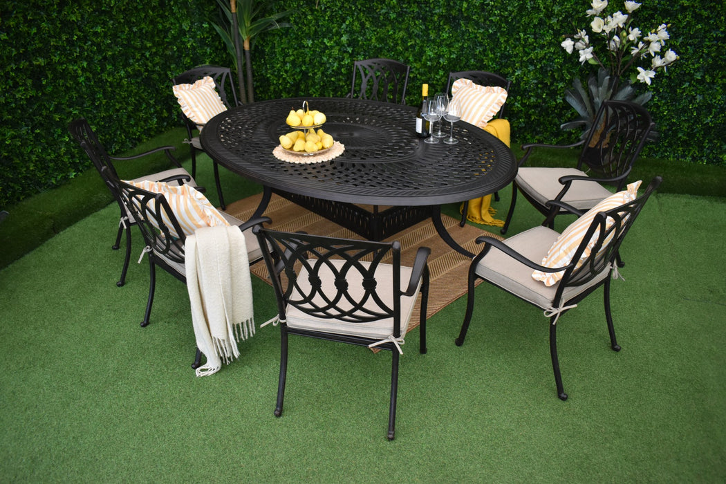 Modena Eight Seat Dining Suite - Bronze