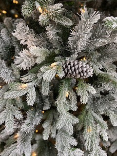 9FT Snowy Vancouver Pine Tree Pre-Lit