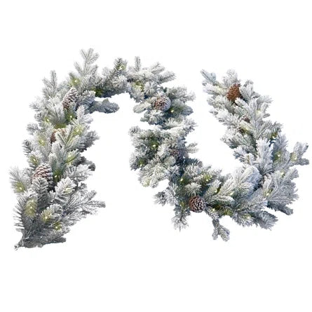 Snowy Vancouver Garland Pre-Lit