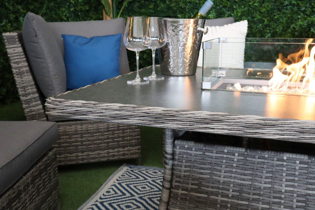 Monaco L-Corner Firepit Suite