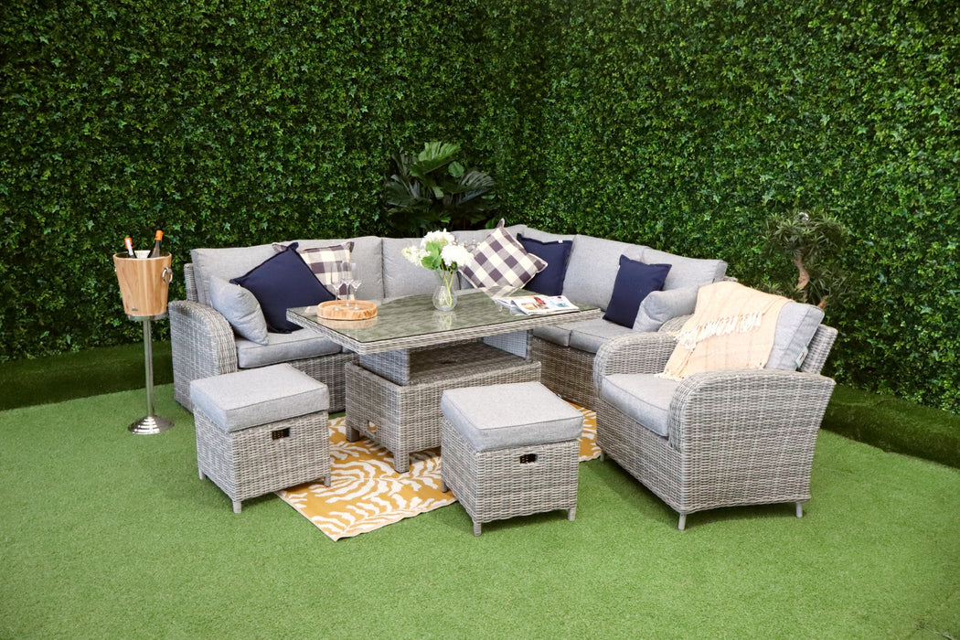 Tuscany L-Corner with Armchair Grey