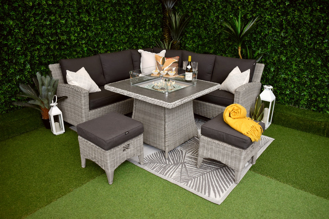 Verona Compact Fire Pit Suite Charcoal