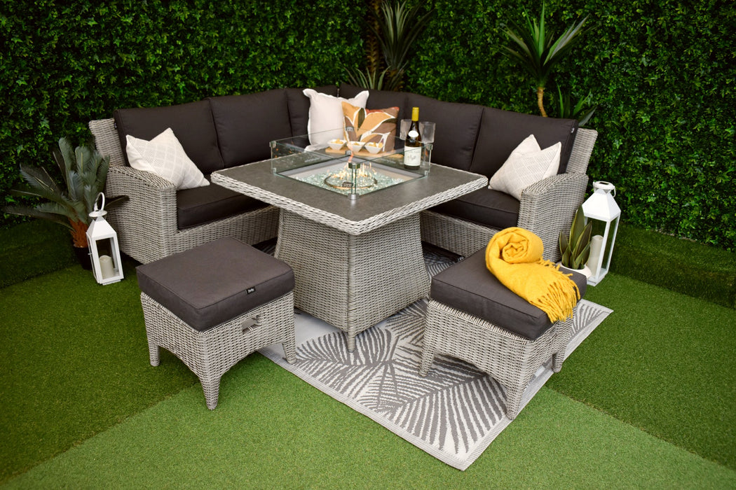 Verona Compact Fire Pit Suite Charcoal