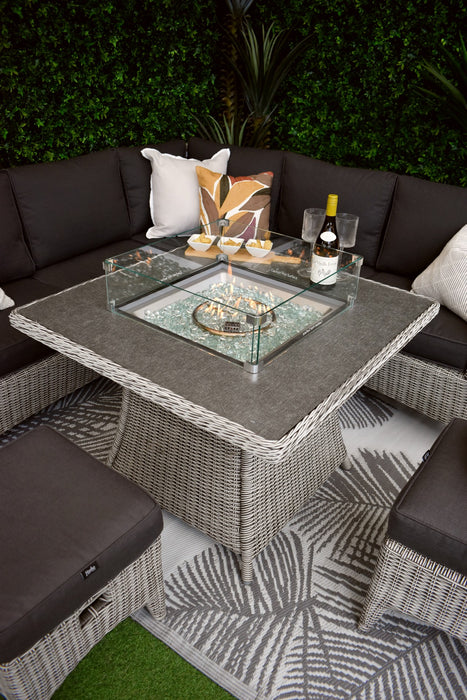 Verona Compact Fire Pit Suite Charcoal