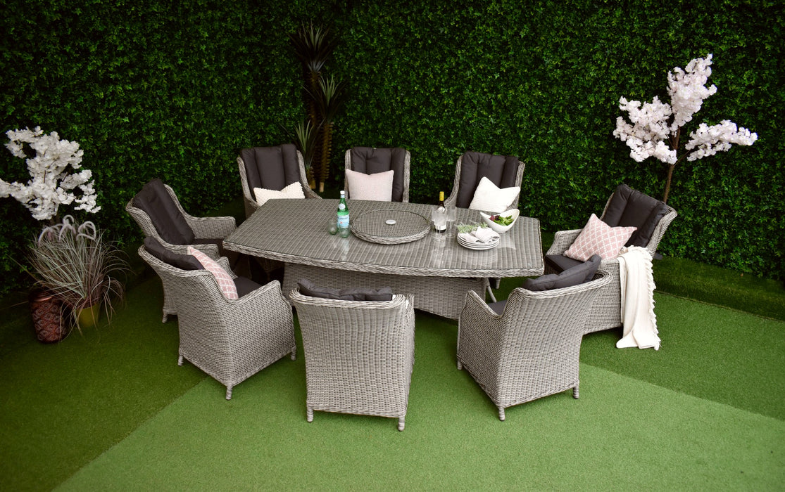 Verona Eight Highback Dining Charcoal