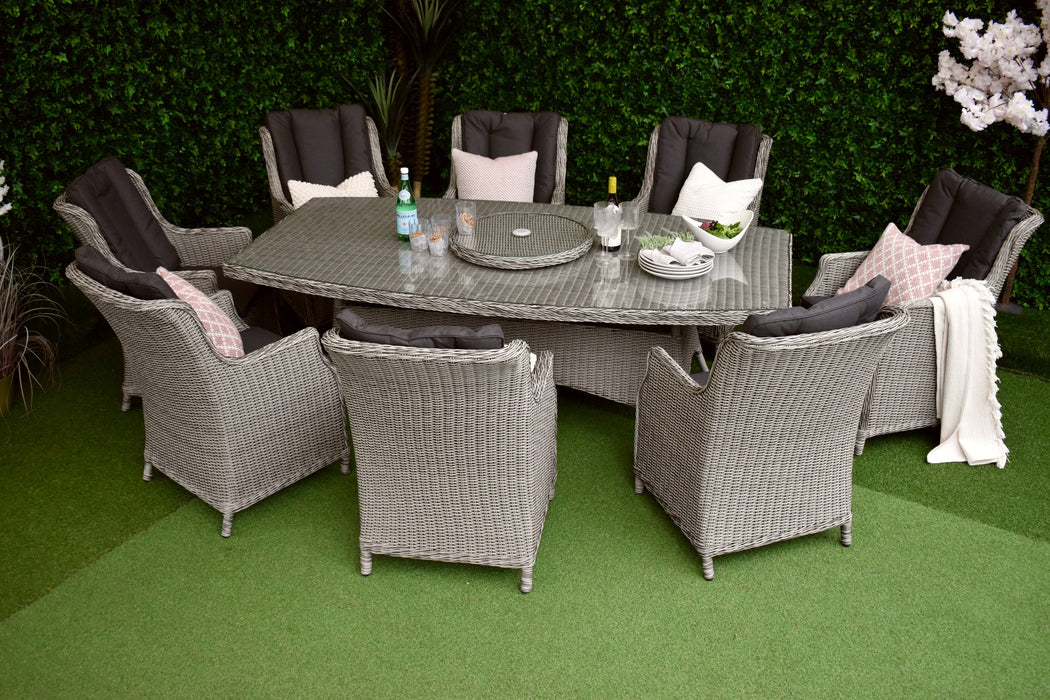 Verona Eight Highback Dining Charcoal