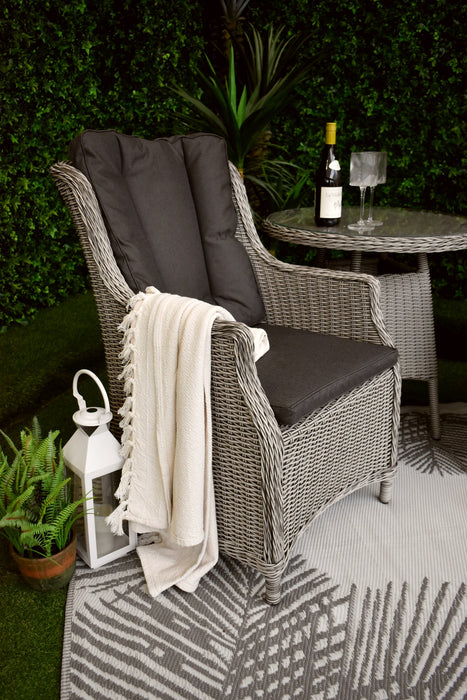 Verona Highback Bistro Charcoal