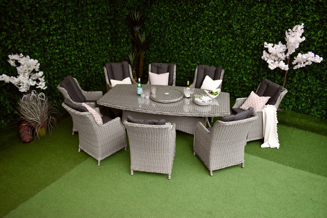 Verona Eight Highback Dining Charcoal