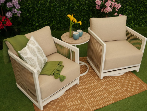 Cannes Swivel Bistro White