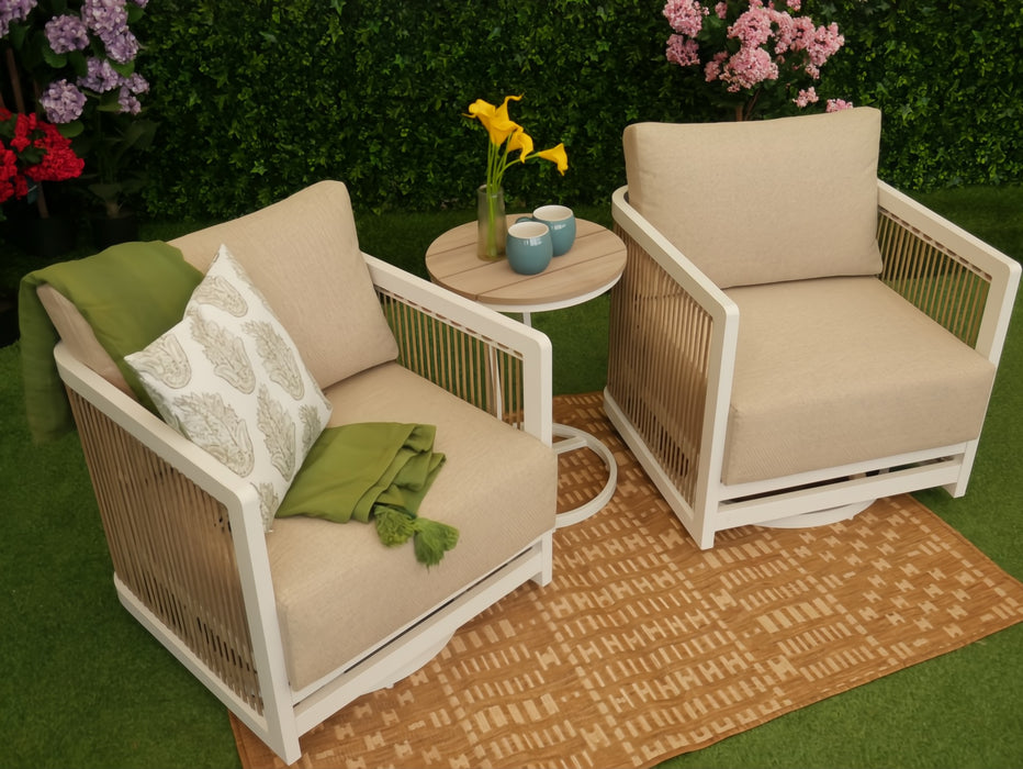 Cannes Swivel Bistro White