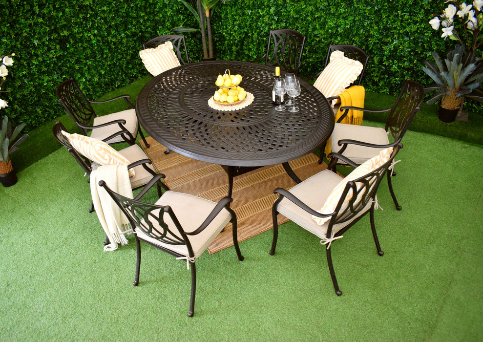 Modena Eight Seat Dining Suite - Bronze