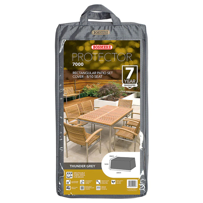 Protector 7000 Rectangular Patio Set Cover - 8/10 seat
