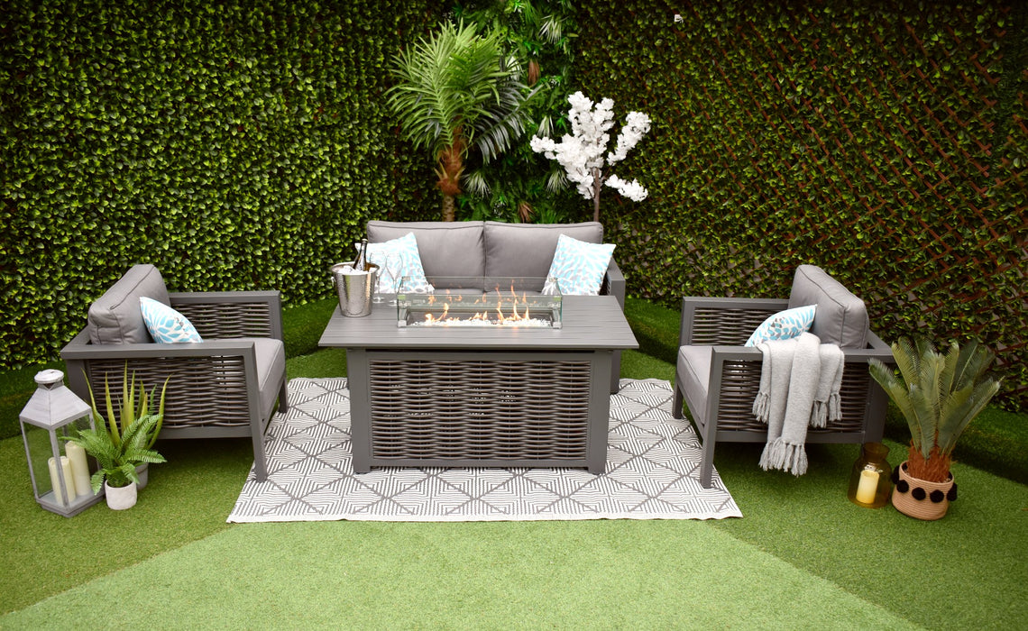 Sorrento Sofa Fire Pit Suite Anthracite Grey