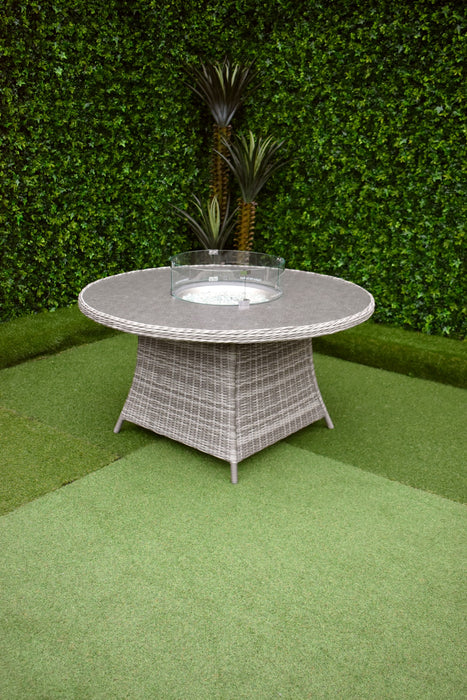 Tuscany Six Seater Grey Windsor Firepit Suite