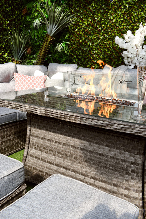 Algarve L-Corner Fire Pit Suite