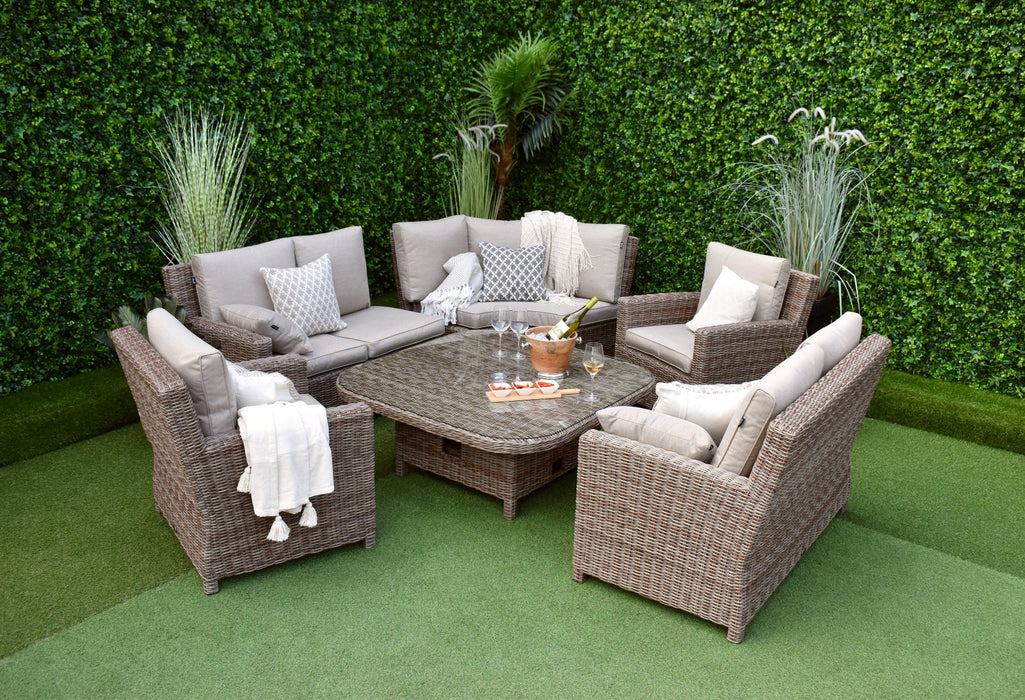 Madrid Curved Corner Suite with Two Armchairs
