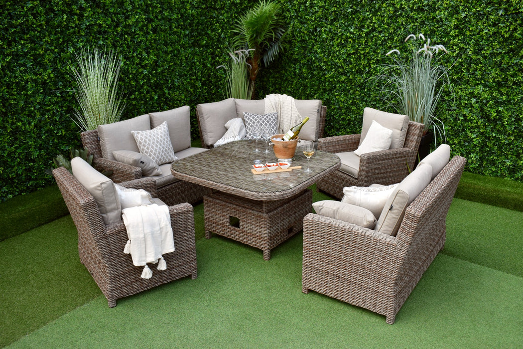 Madrid Curved Corner Suite with Two Armchairs