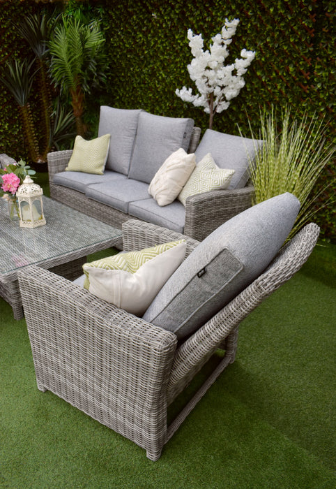 Tuscany Six Piece Reclining Sofa Suite Grey