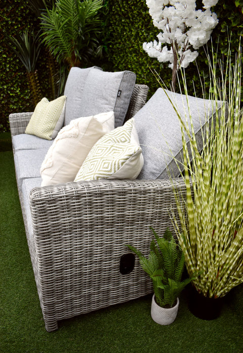 Tuscany Six Piece Reclining Sofa Suite Grey