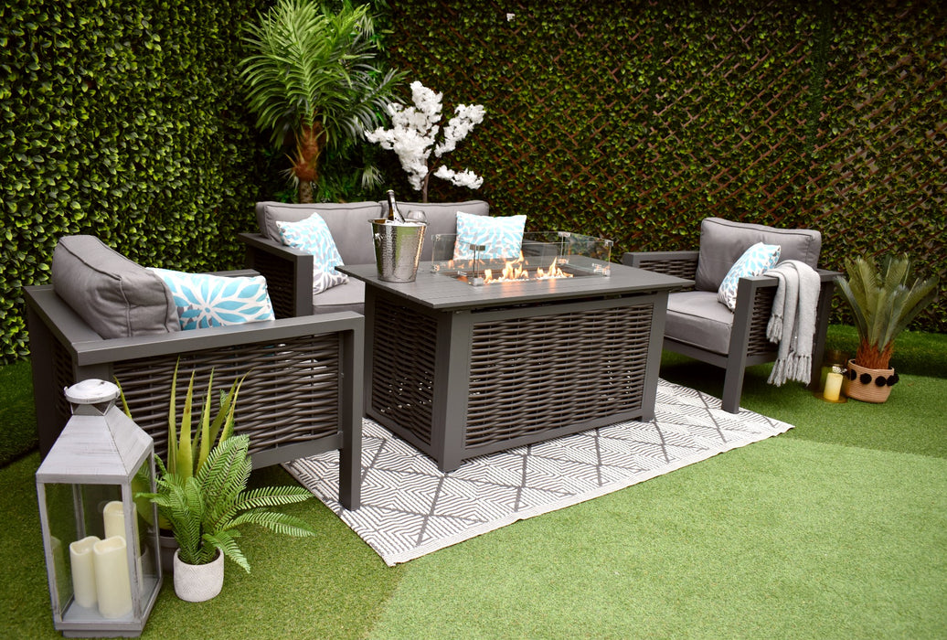 Sorrento Sofa Fire Pit Suite Anthracite Grey