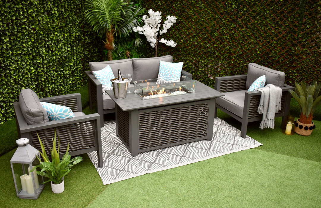 Sorrento Sofa Fire Pit Suite Anthracite Grey
