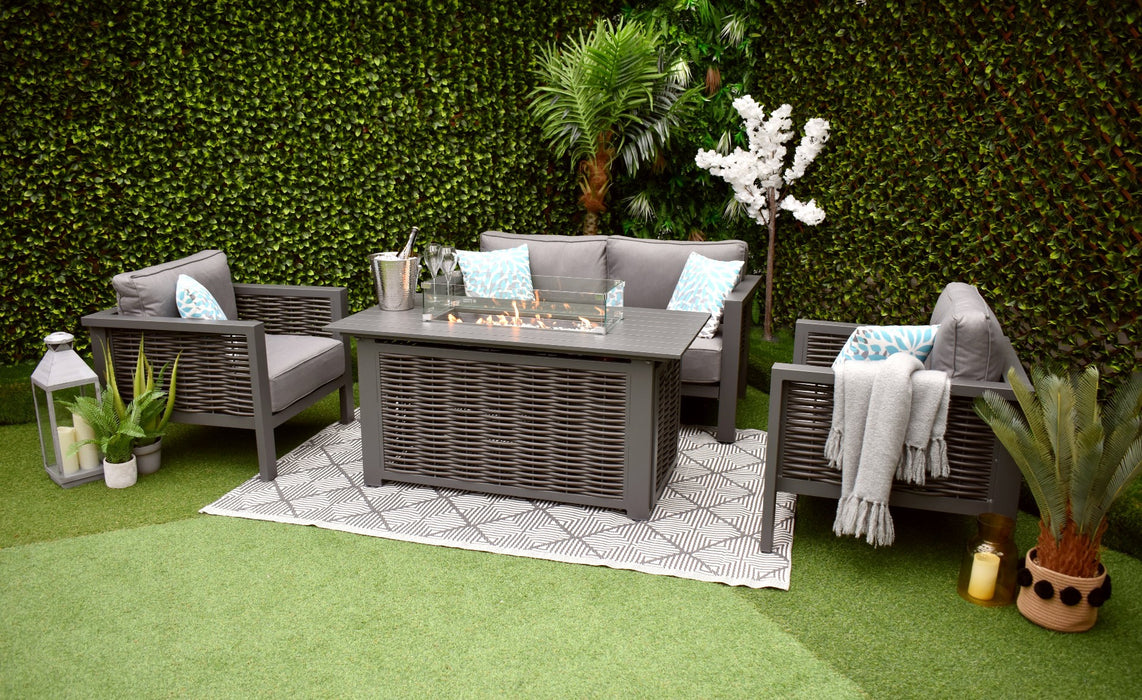 Sorrento Sofa Fire Pit Suite Anthracite Grey