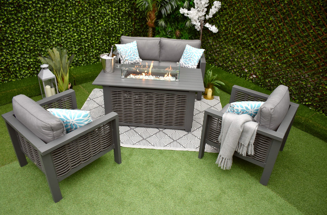 Sorrento Sofa Fire Pit Suite Anthracite Grey