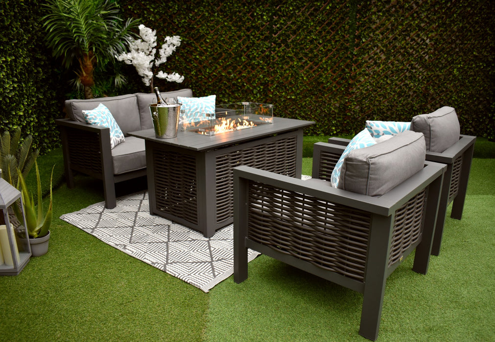 Sorrento Sofa Fire Pit Suite Anthracite Grey
