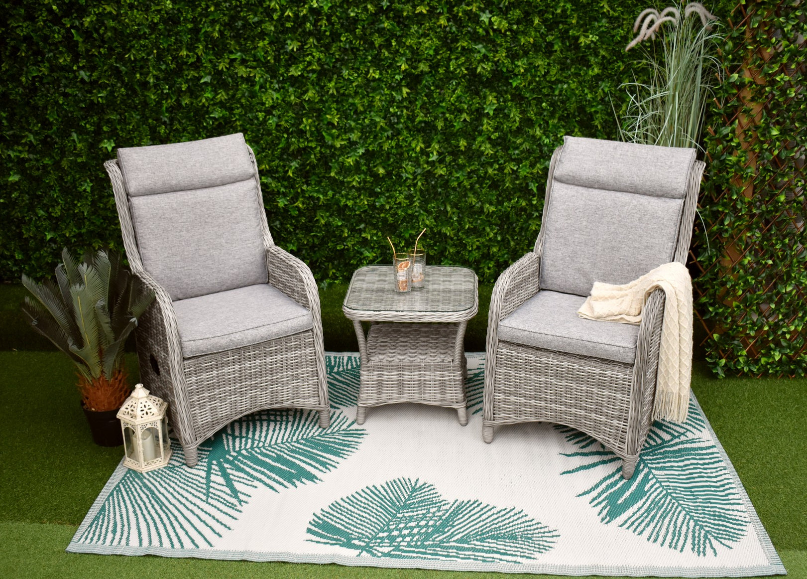 Tuscany Reclining Bistro Grey — eurogardenandhome