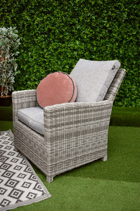 Tuscany Reclining 5pc Sofa Fire Pit Suite Grey