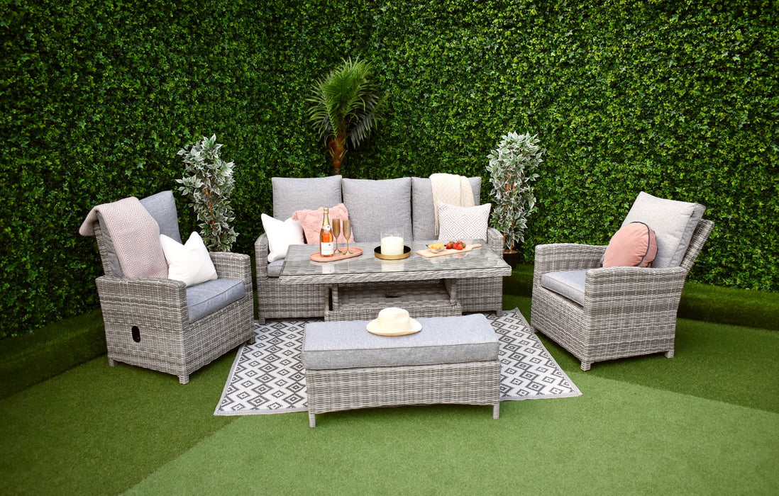 Tuscany Reclining 5pc Sofa Suite Grey