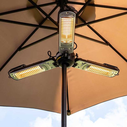 hiland hli-1p electric parasol/umbrella patio heater Tri-Sol Parasol Heater — Euro Garden and Home
