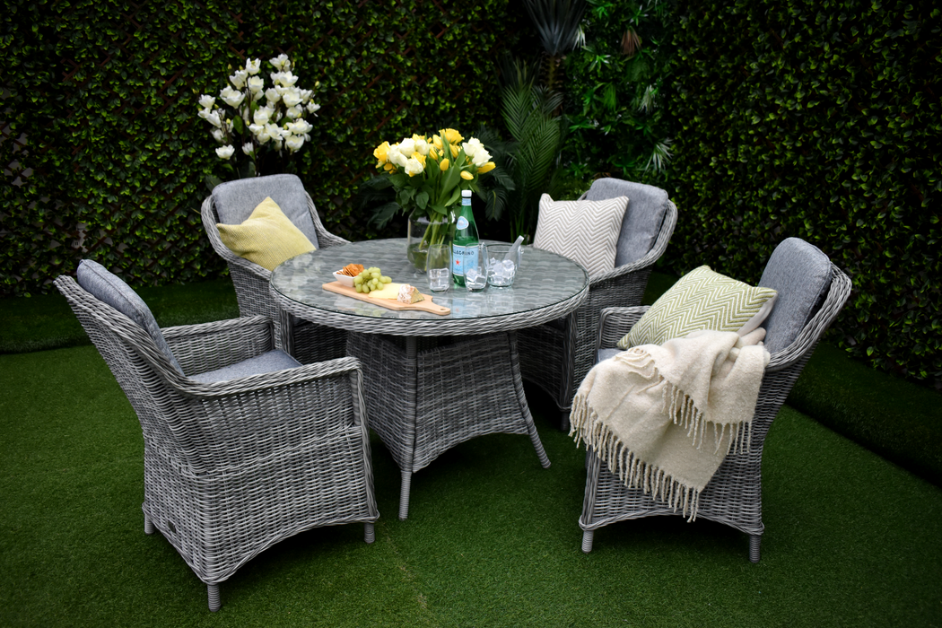 Tuscany Four Seater Dining Grey