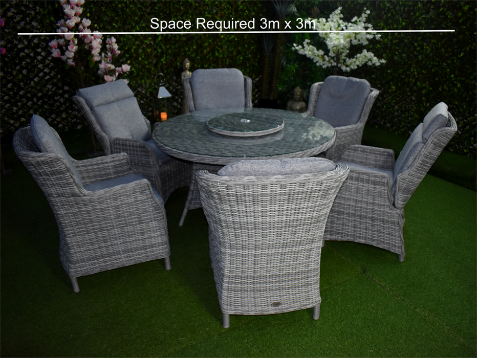 Tuscany Six Seater Deluxe Suite Grey