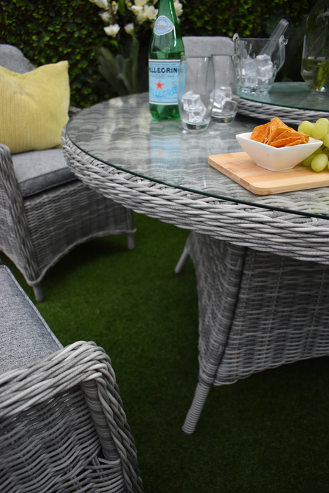 Tuscany Six Seater Dining Suite Grey
