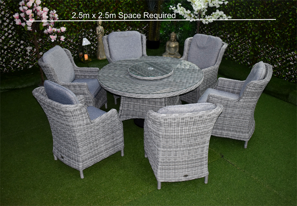 Tuscany Six Seater Windsor Suite Grey