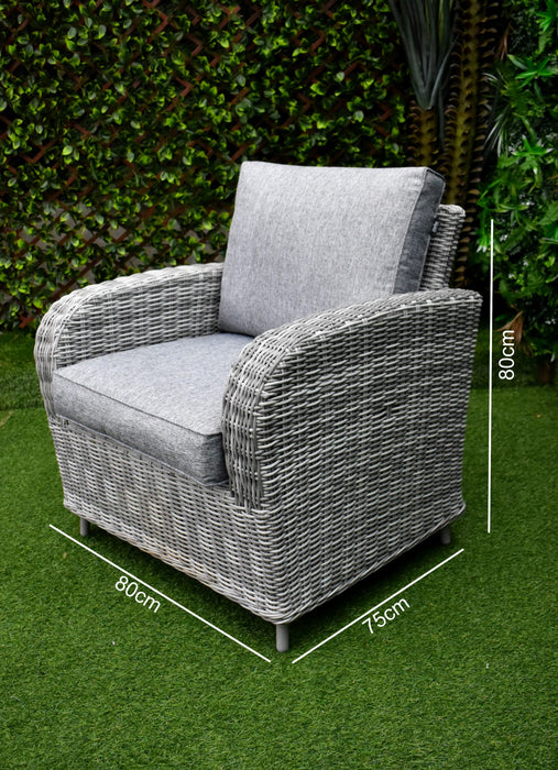 Tuscany Seven Piece Curved Corner Grey