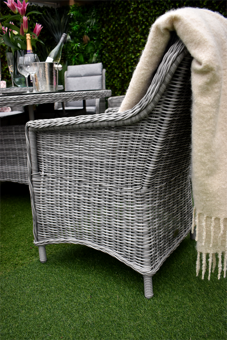 Tuscany Eight Oval Dining and Reclining Grey