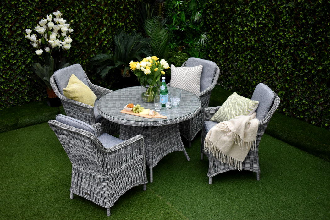 Tuscany Four Seater Dining Grey