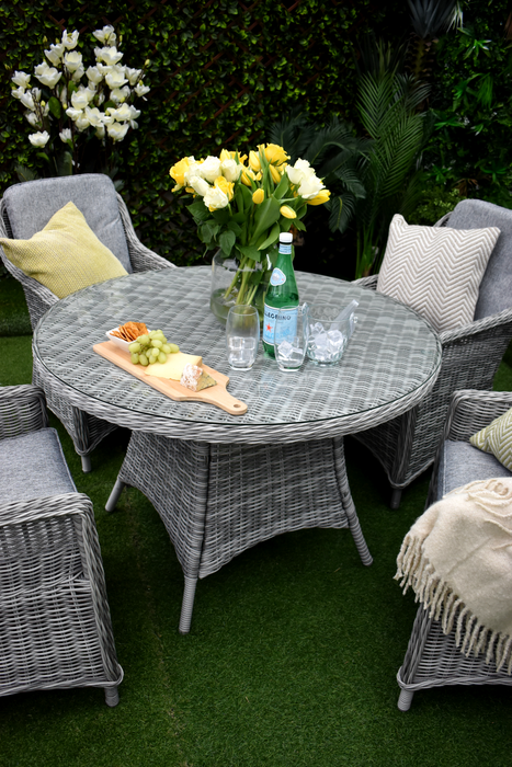 Tuscany Four Seater Dining Grey