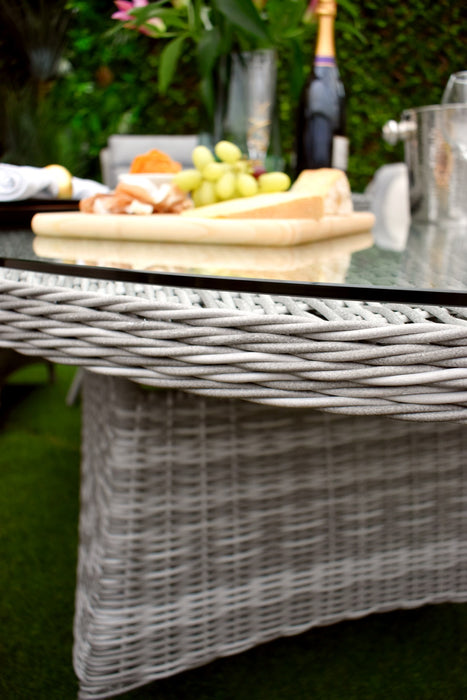Tuscany Eight Oval Dining and Reclining Grey