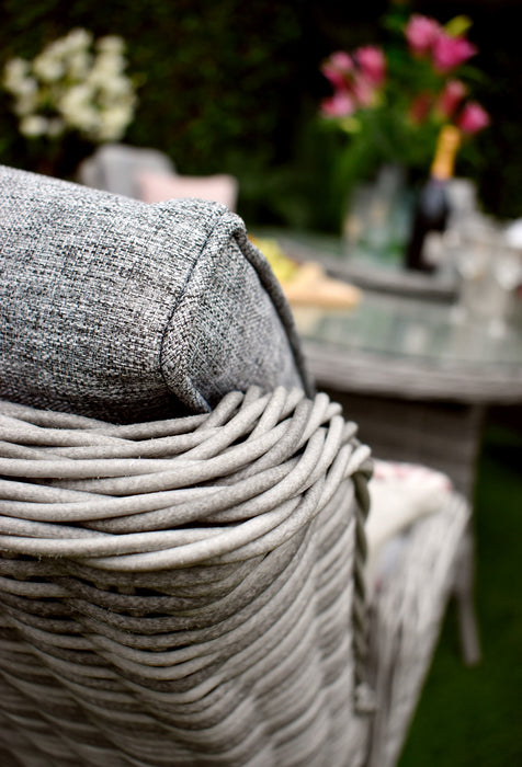 Tuscany Eight Oval Dining and Reclining Grey