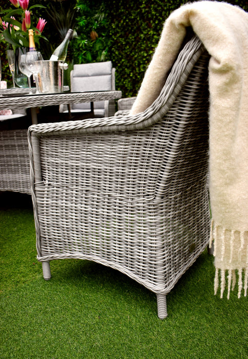 Tuscany Eight Oval Dining and Reclining Grey