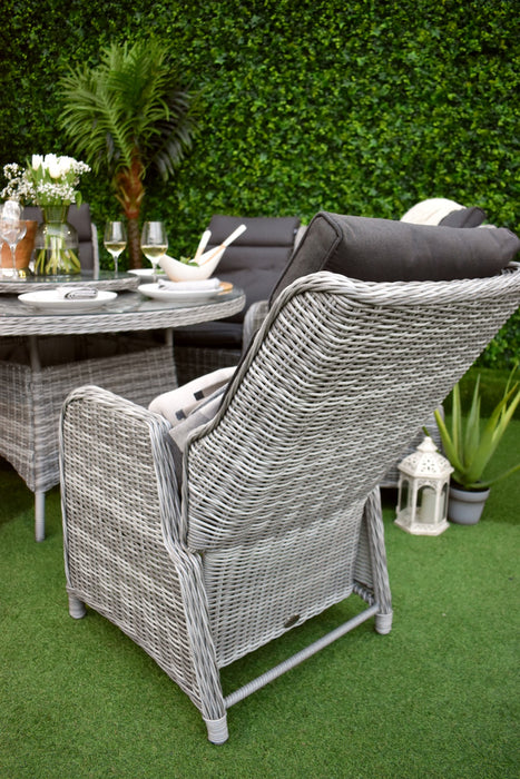 Tuscany Six Seater Reclining Suite Charcoal