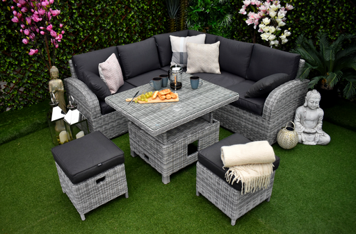 Charcoal rattan garden top furniture