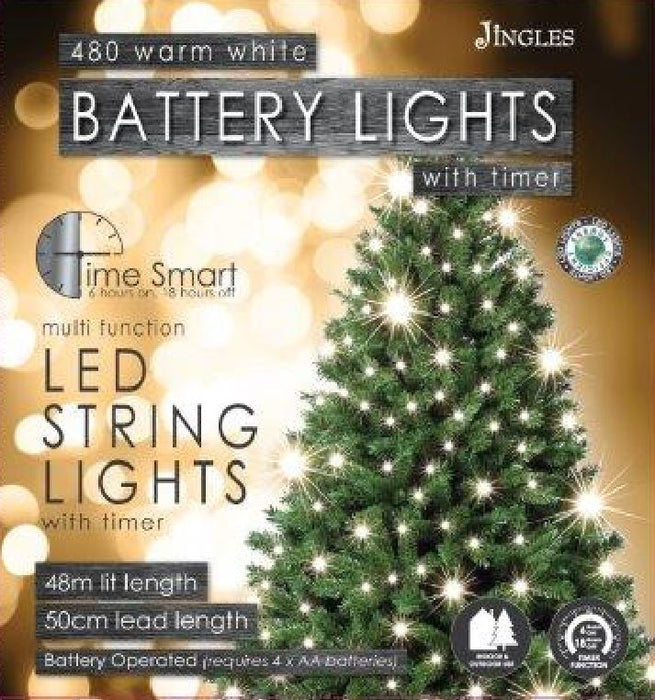480 Time Smart Battery Warm White LED Lights
