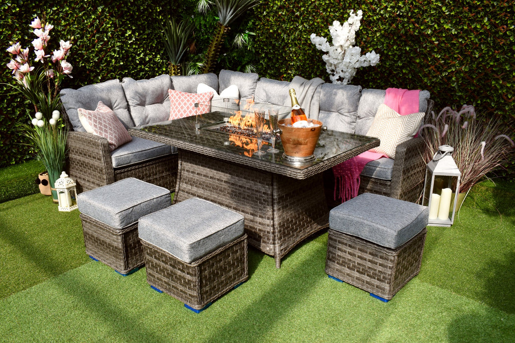 Algarve L-Corner Fire Pit Suite