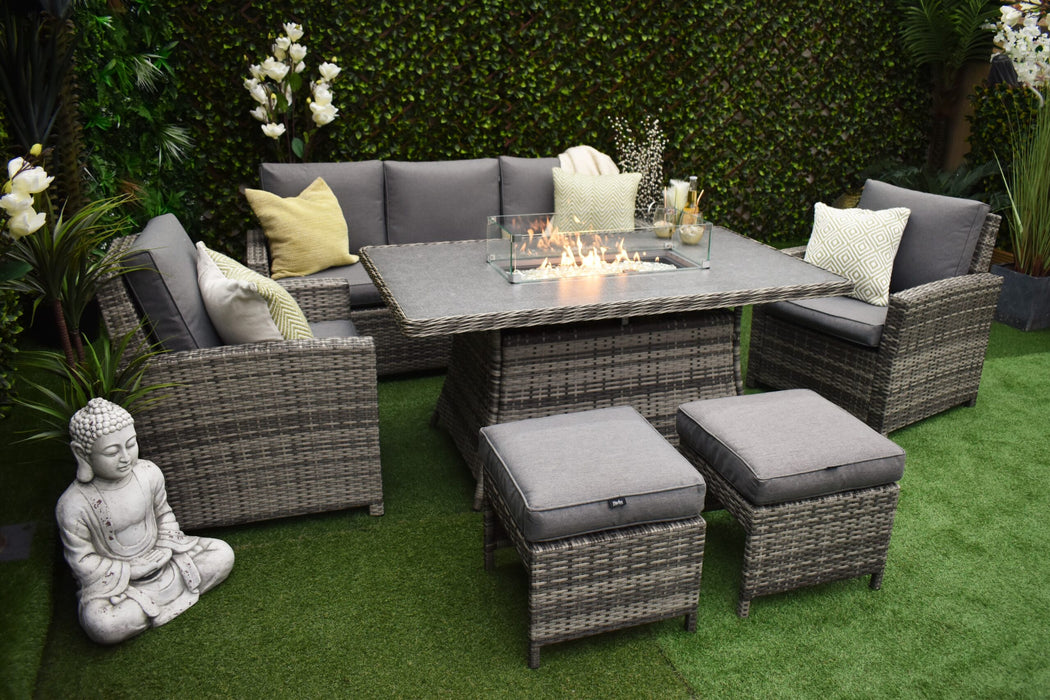 Monaco Six Piece Sofa Firepit Suite