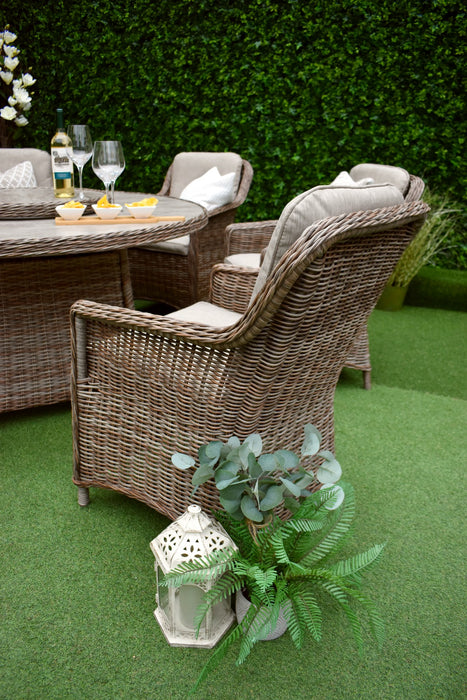 Madrid Six Seater Firepit Dining Suite